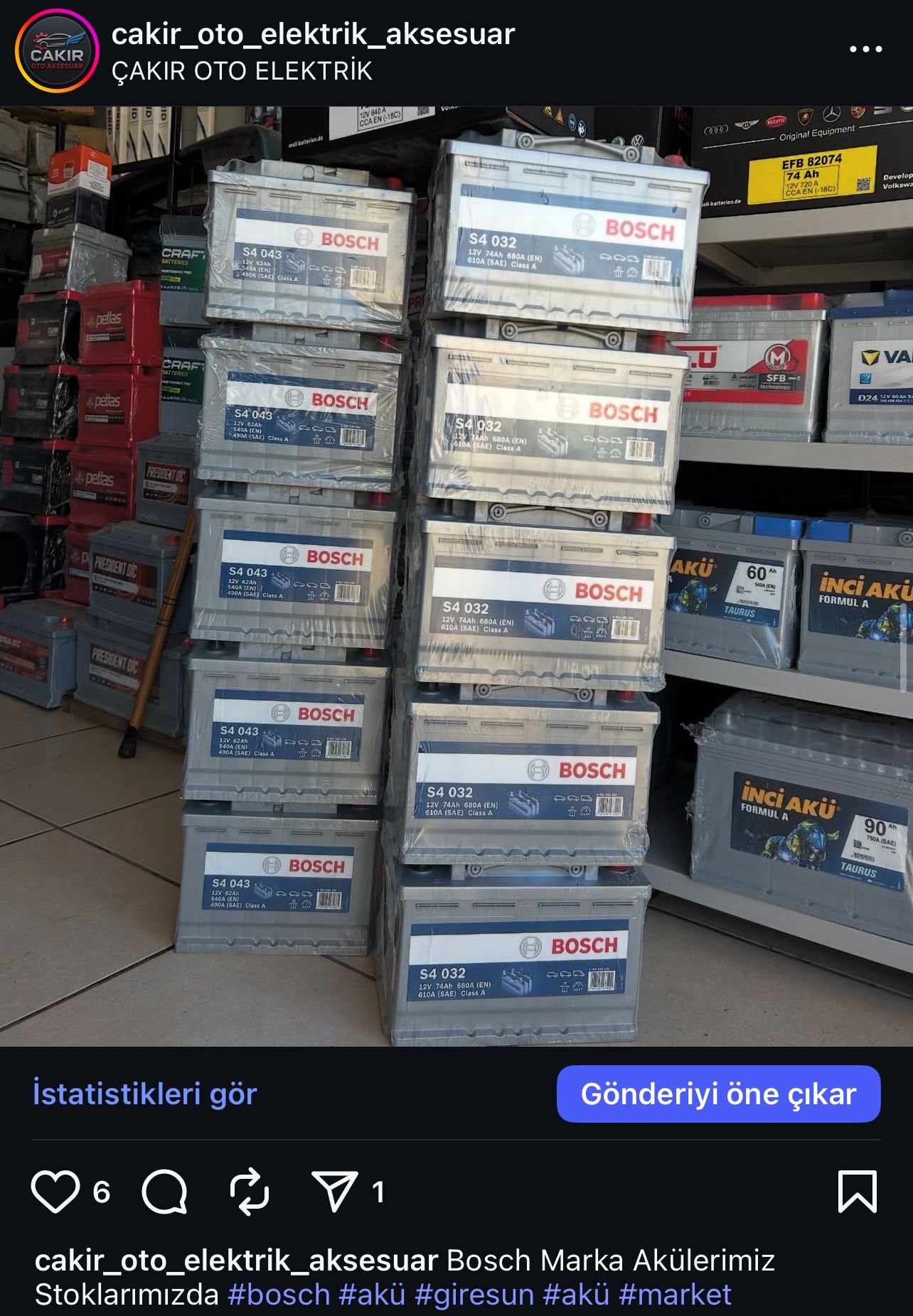Çakır Oto Akü Market