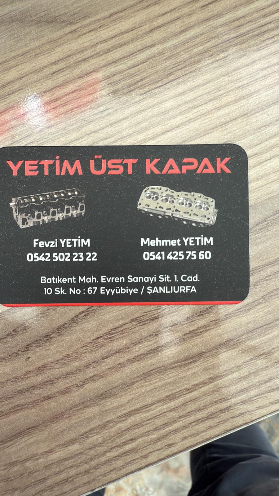 Yetim Üst Kapak