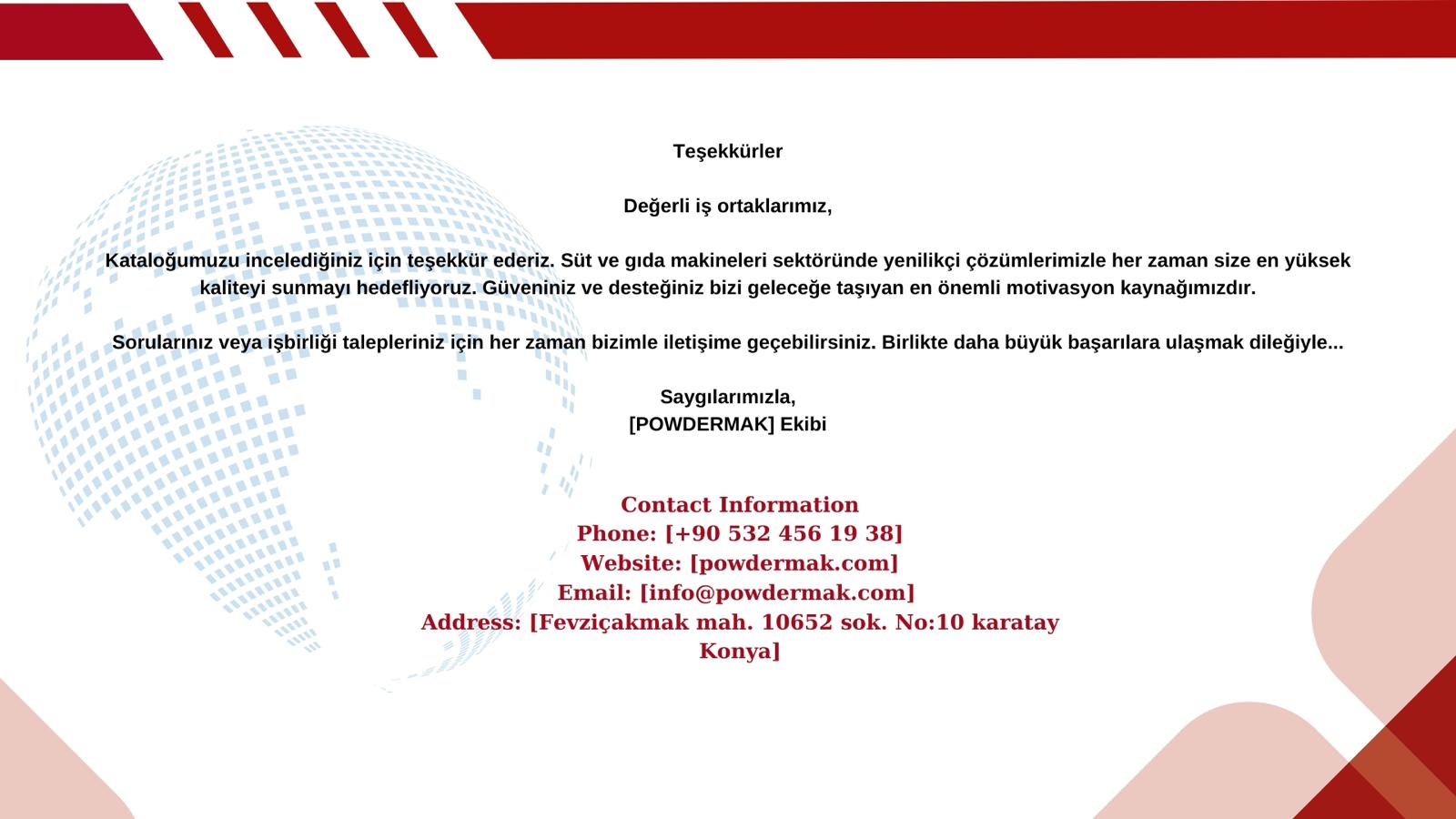Powdermak Süt Süttozu ve Gıda Makinaları 
