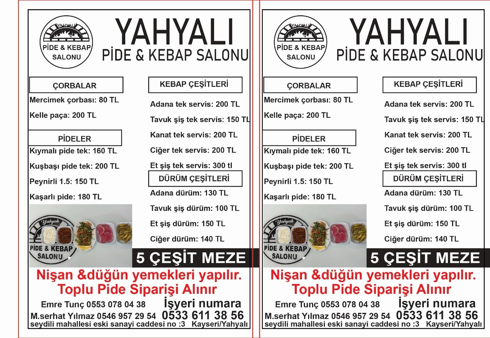 Yahyalı Pide Kebap Salonu