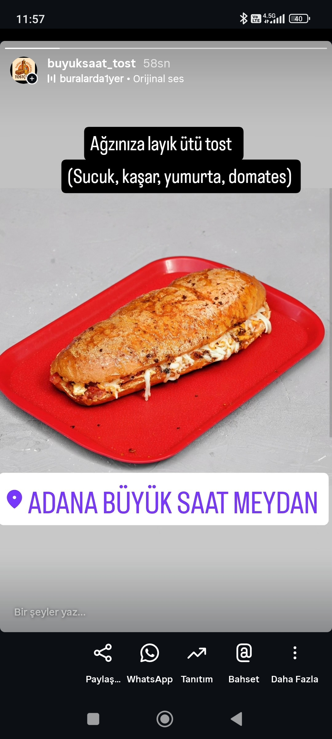 Tarihi Büyüksaat Tostçusu 