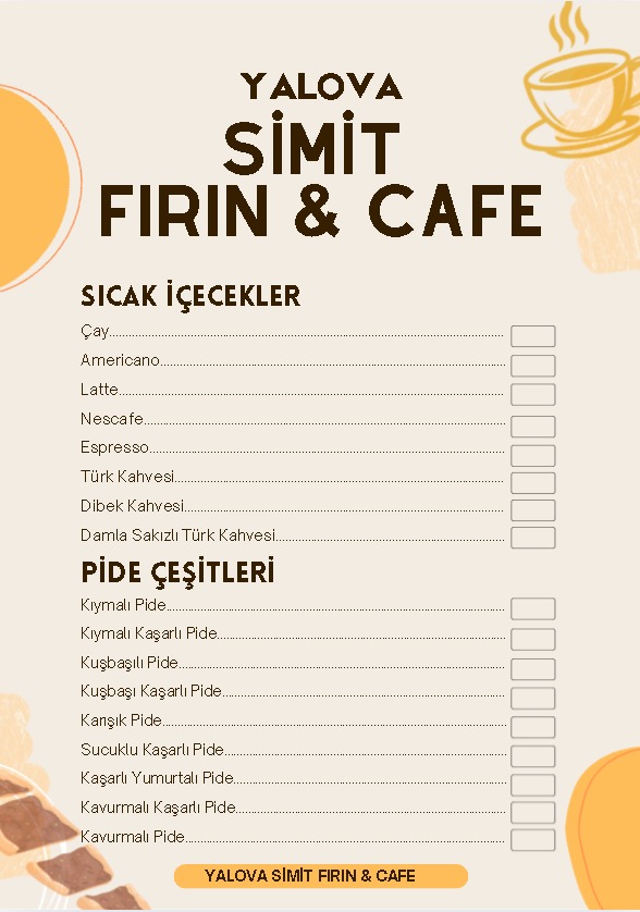 Yalova Simit Fırın Cafe