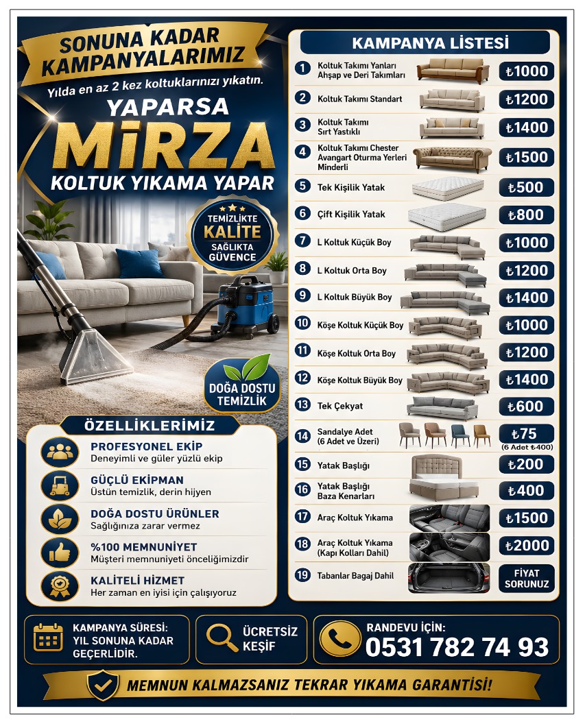 Mirza Koltuk Yıkama